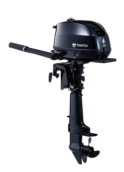 Moteur Hors-Bord Tohatsu 6 Cv Court Noir Avec Nourrice