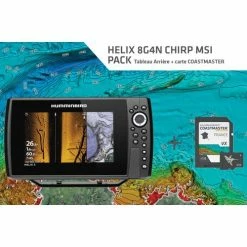 HUMMINBIRD Pack Comprenant Un HELIX 8G4N-CMSI+TA Et Une Carte COAST MASTER RÉSEAU Version MEGA Side Imaging