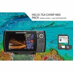 HUMMINBIRD Pack Comprenant Un HELIX 7G4-CMDITA Et Une Carte COAST MASTER Version MEGA Down Imaging