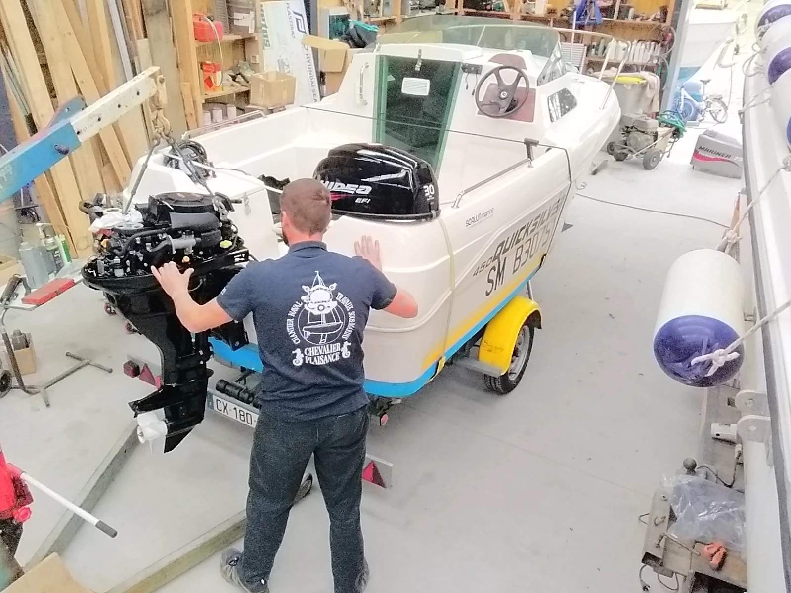 Moteur HIDEA HDEF 30 Cv 4 Temps E.F.I, Arbre Court, Commande à Distance, Démarrage électrique – Image 3