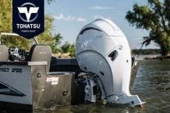 Moteur Hors-Bord 140 Cv Tohatsu Blanc Arbre Long Démarrage Electrique Commande à Distance Relevage Electrique