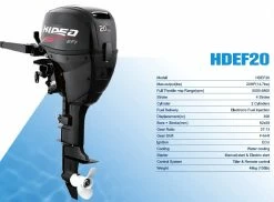 Moteur HIDEA 20 Cv EFI 4 Temps Arbre Long, Commande à Distance Démarrage électrique