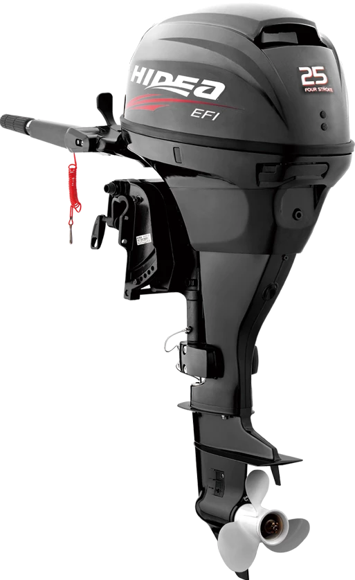 Moteur HIDEA HDEF 25 Cv 4 Temps E.F.I, Arbre Long, Barre Franche, Démarrage électrique