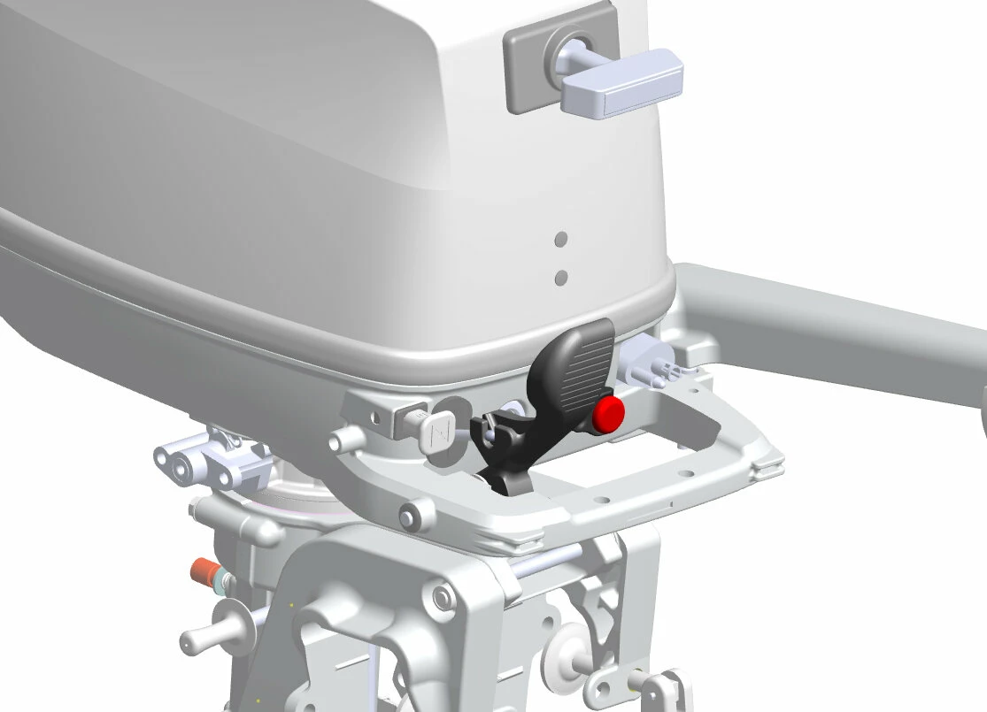 Moteur Hors-Bord Tohatsu 6 Cv Court Blanc Avec Réservoir Incorporé – Image 2