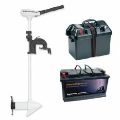 Minn Kota Pack Tender Mer: Moteur Spécial Eau De Mer "Riptide" 40 Lbs Avec Batterie Et Bac à Batterie