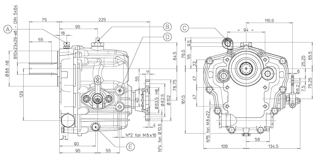 Réducteur - Inverseur Technodrive TMC60 P Sortie Droite Ratio: 2,83/1 – Image 3